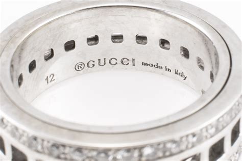 gucci gold ring ebay|Gucci 18k white gold ring.